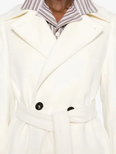 Max Mara Long-sleeved Coat In Neutral
