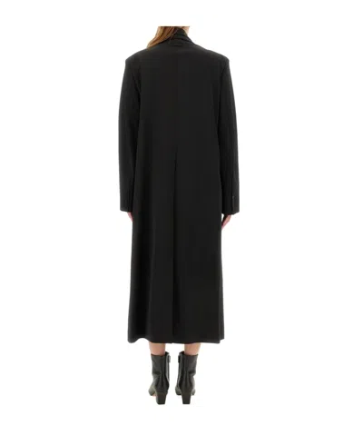 Jean Paul Gaultier Double Layer Coat With Structured Silhouette In Black