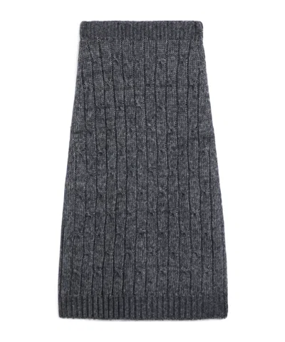 Max Mara Flared Alpaca-blend Skirt In Gray