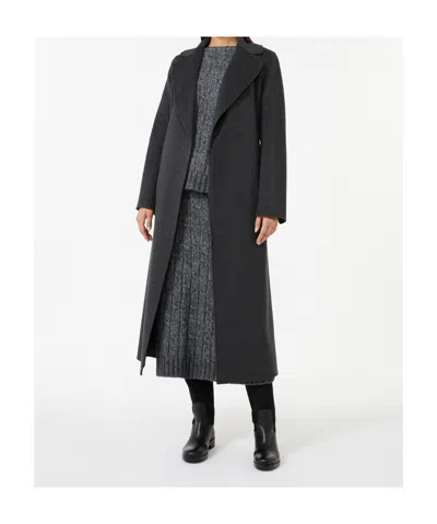 Max Mara Flared Alpaca-blend Skirt In Gray