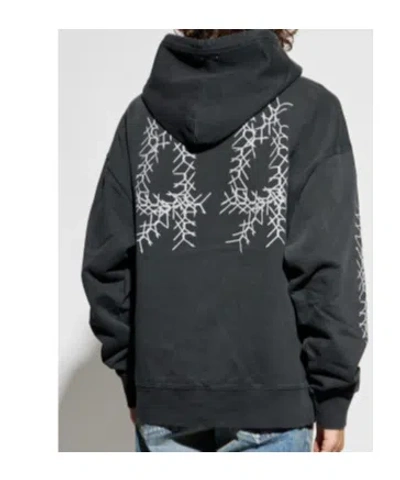 44 Label Group Print-detail Drawstring Hoodie In Black