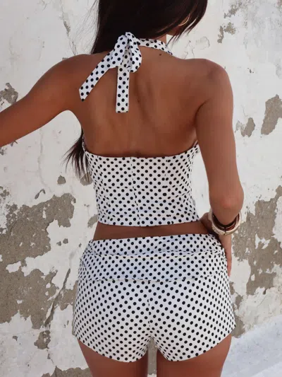 Outcast Piai Shorts Polka Dot White
