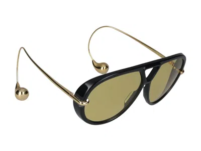 Bottega Veneta Sunglasses  Bv1273 S 003 Black Gold Yellow /12/180