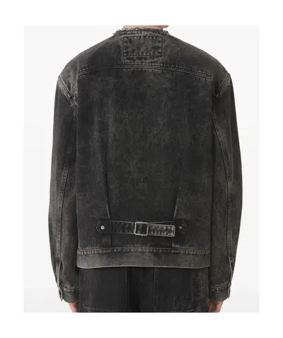 Lanvin Denim Collarless Jacket Clothing In Black