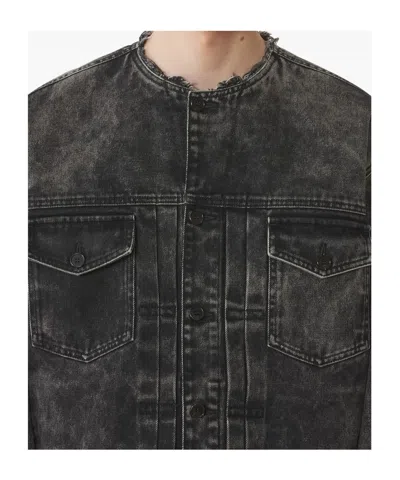 Lanvin Denim Collarless Jacket Clothing In Black