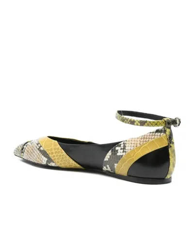 Marni Snake-print Ballet Flats In Multi