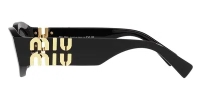 Miu Miu 0mu 11ws Miu Glimpse 1ab5s0 Nero Sunglasses In Black