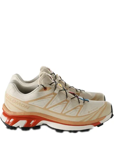 Salomon Xt-6 Gtx Panelled Mesh Sneakers In Neutral