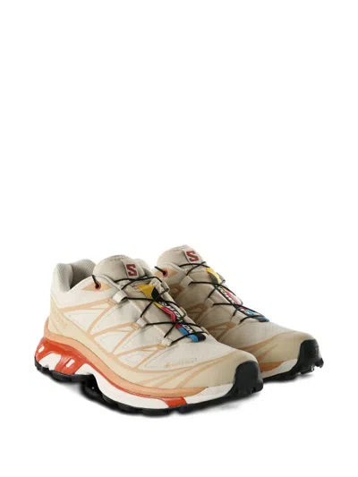 Salomon Xt-6 Gtx Panelled Mesh Sneakers In Neutral