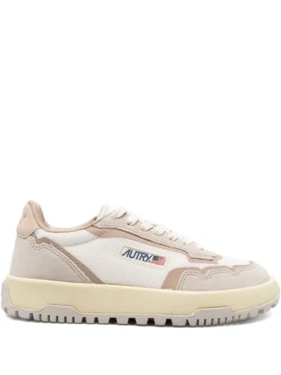 Autry Wildpace Low Mesh And Suede Sneakers In Neutral