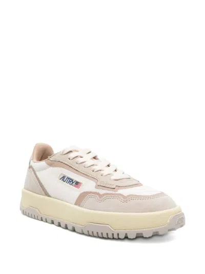 Autry Wildpace Low Mesh And Suede Sneakers In Neutral