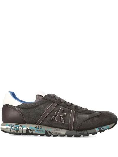 Premiata Lucy 7768 Paneled-suede Sneakers In Brown