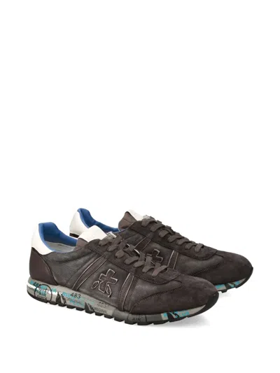 Premiata Lucy 7768 Paneled-suede Sneakers In Brown