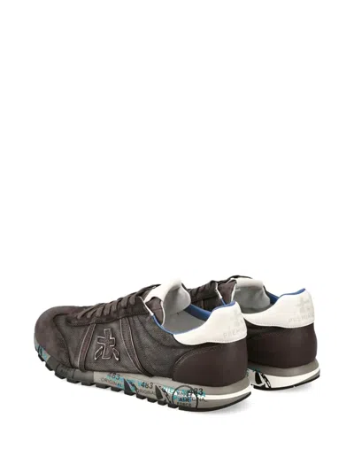Premiata Lucy 7768 Paneled-suede Sneakers In Brown
