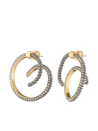Demarson New York Maia Crystal-embellished Earrings In Gold