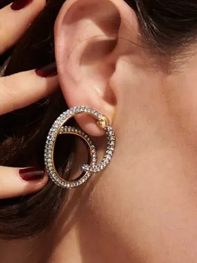 Demarson New York Maia Crystal-embellished Earrings In Gold