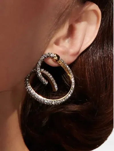 Demarson New York Maia Crystal-embellished Earrings In Gold