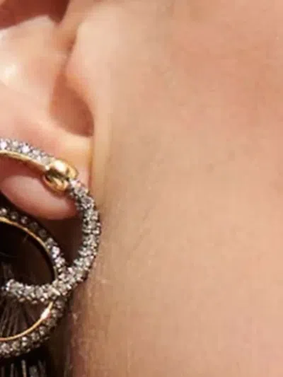 Demarson New York Maia Crystal-embellished Earrings In Gold