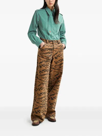 Essentiel Antwerp Impeccable Printed Jeans Combo2 Cinnamon Rufous In Brown