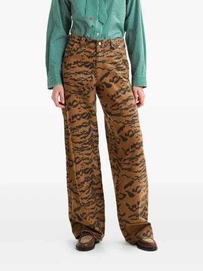 Essentiel Antwerp Impeccable Printed Jeans Combo2 Cinnamon Rufous In Brown