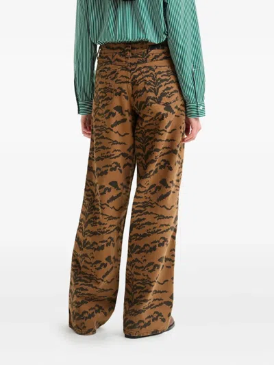 Essentiel Antwerp Impeccable Printed Jeans Combo2 Cinnamon Rufous In Brown