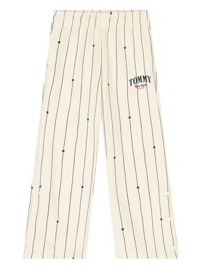 Tommy Hilfiger Junior Striped-pattern Track Pants In Neutral