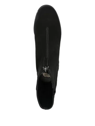 Unisa 50mm Zip-front Block-heel Ankle Boots In Black
