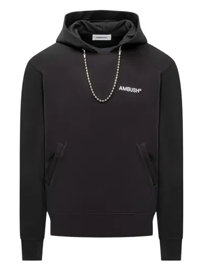 Ambush Knit Hoodie Kangaroo Pocket In Black
