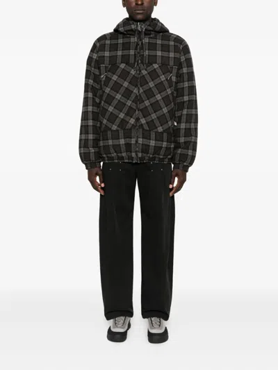 Roa Logger Wool Primaloft Checked Jacket In Black
