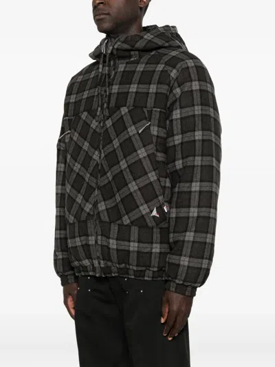 Roa Logger Wool Primaloft Checked Jacket In Black