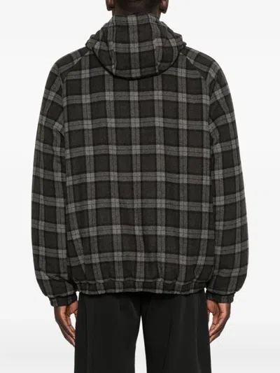 Roa Logger Wool Primaloft Checked Jacket In Black