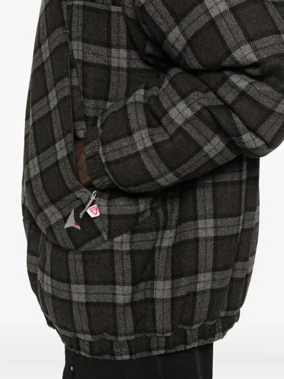 Roa Logger Wool Primaloft Checked Jacket In Black