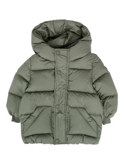 Colmar Green Down Jacket For Baby Boy With Logo In Multi