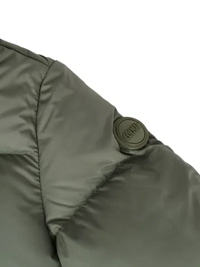 Colmar Green Down Jacket For Baby Boy With Logo In Multi