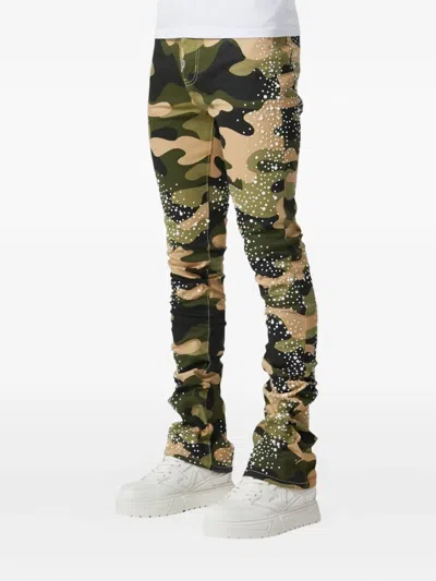 珠饰缀饰牛仔裤