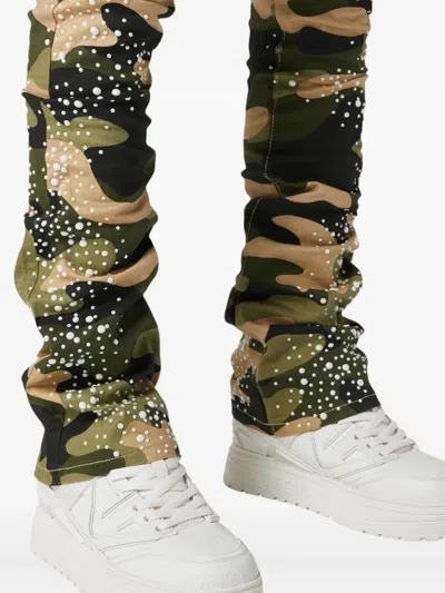 珠饰缀饰牛仔裤