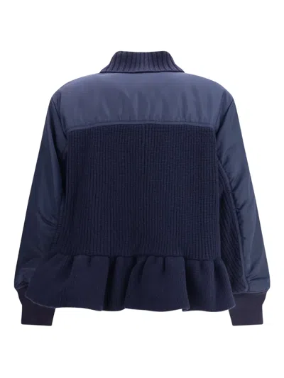 Undercover Bomber Jacket With Wool Inserts In Blue
