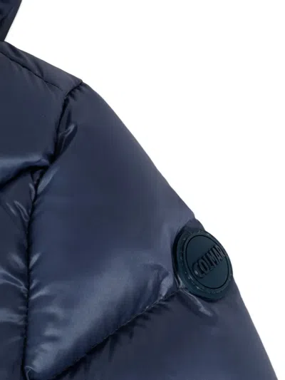 Colmar Blue Down Jacket For Baby Boy With Logo In Blue