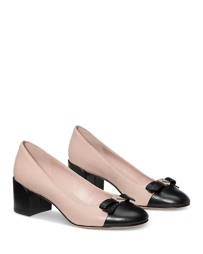 Kate Spade Women's Deco Bow Smooth Leather Ballet Pumps In Neutral