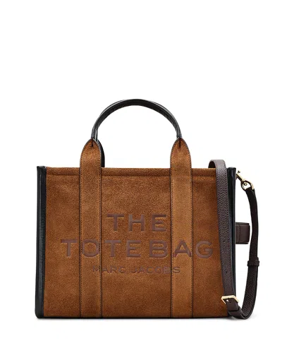 Marc Jacobs Borsa A Mano The Suede Medium Tote Bag Copper In Brown