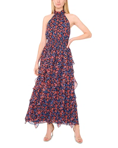 1.state Flounce Cascading Maxi Dress In Blue