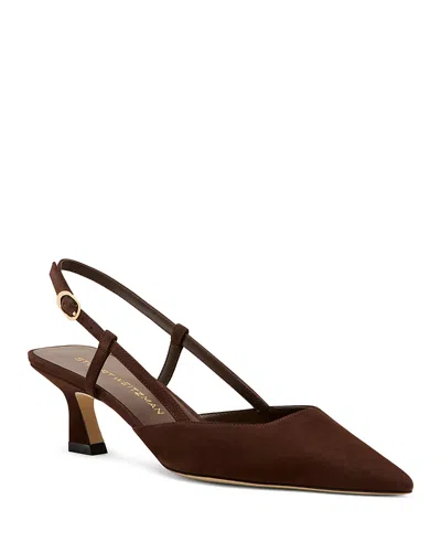 Stuart Weitzman Vivienne Slingback In Brown