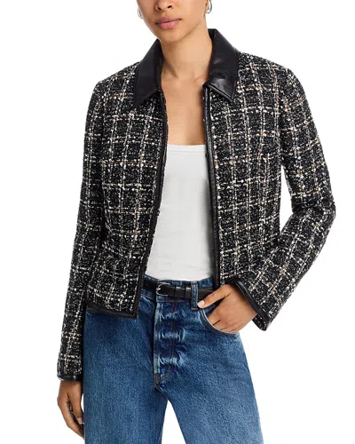 Rag & Bone Eloise Long Sleeve Blazer In Black Plaid In Black