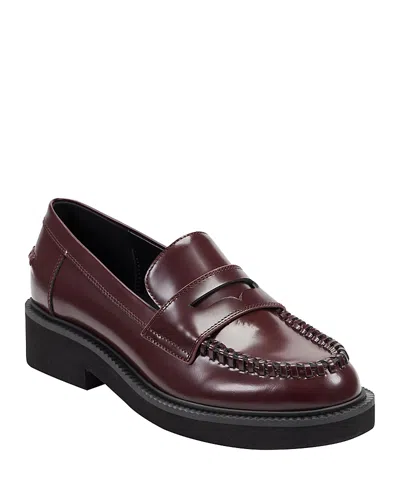 Marc Fisher Ltd Women's Dagman Loafer Flats In Burgundy