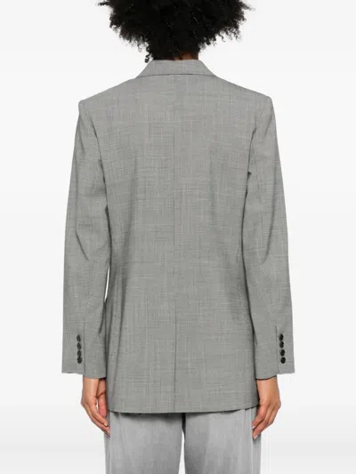 Isabel Marant Étoile Checked Double-breasted Jacket In Gray