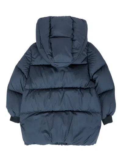 Colmar Blue Down Jacket For Babykids With Logo In Blue
