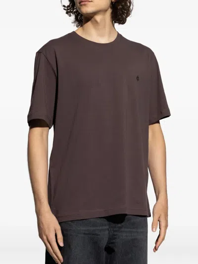 Samsoe & Samsoe Embroidered Logo T-shirt In Gold