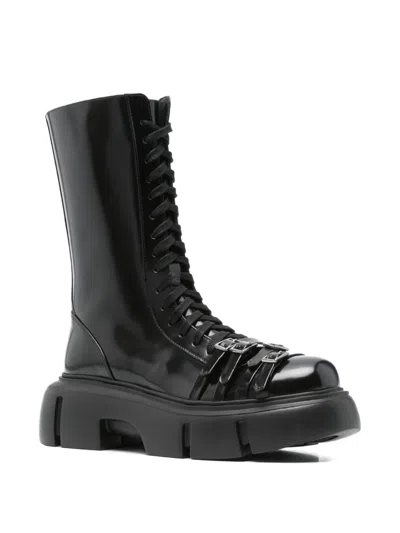 TRACKER 系带厚底靴