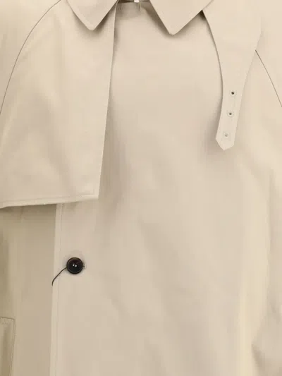 Saint Laurent Single-breasted Trench Coat Featuring Storm Flap In Neutral