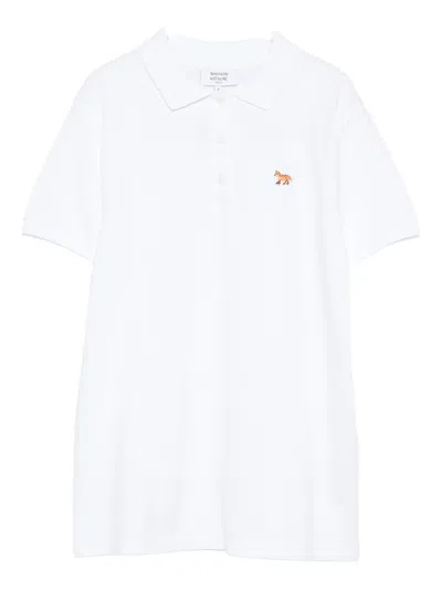 Maison Kitsuné Maison Kitsune 'baby Fox' Polo Shirt In White